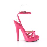 Charol fucsia sandalias de tacones de aguja 15 cm Fabulicious SULTRY-638