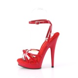 Charol rojo sandalias de tacones de aguja 15 cm Fabulicious SULTRY-638