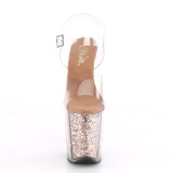 Cobre 20 cm FLAMINGO-808G Brillo Plataforma Tacones de Aguja