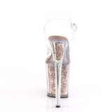 Cobre 20 cm FLAMINGO-808G Brillo Plataforma Tacones de Aguja