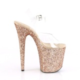 Cobre Brillo 20 cm FLAMINGO-808LG Plataforma Zapatos de Tacn Alto