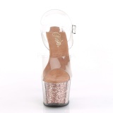 Cobre purpurina 18 cm Pleaser ADORE-708G Zapatos con tacones pole dance