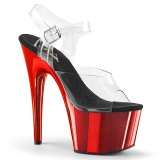 Cromo rojo plataforma 18 cm Pleaser ADORE-708 zapatos para pole dance y striptease