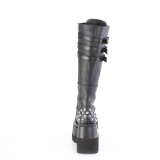 Cua alta 11,5 cm SHAKER-225 plataforma botas hasta la rodilla mujer con hebilla