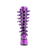 Cua alta 14 cm S815 plataforma botas mujer con hebilla purpura Holograma