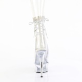 DELIGHT - 15 cm botines de tacn altos pleaser strass transparentes