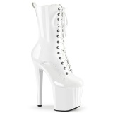 ENCHANT-1040 19 cm botines de tacn altos pleaser blanco