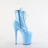 FLAMINGO-1020 20 cm botines de tacn altos pleaser azul