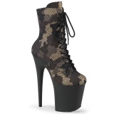 FLAMINGO-1020CM 20 cm botines de tacn altos pleaser camuflaje