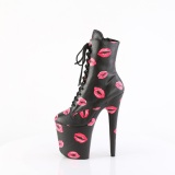 FLAMINGO-1020KISSES 20 cm botines de tacn altos pleaser negro