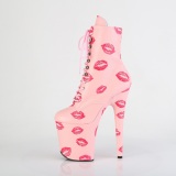 FLAMINGO-1020KISSES 20 cm botines de tacn altos pleaser rosa