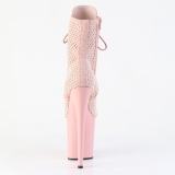 FLAMINGO-1020RM 20 cm botines de tacn altos pleaser strass rosa