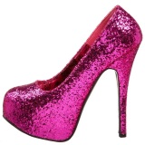 Fucsia Brillo 14,5 cm Burlesque BORDELLO TEEZE-06G Plataforma Zapatos de Saln