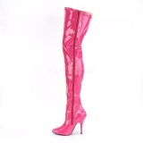 Fucsia Charol 13 cm SEDUCE-3000 Largas Botas Altas para Hombres