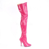 Fucsia Charol 13 cm SEDUCE-3000 Largas Botas Altas para Hombres