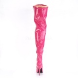 Fucsia Charol 13 cm SEDUCE-3000 Largas Botas Altas para Hombres