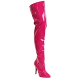 Fucsia Charol 13 cm SEDUCE-3010 Largas Botas Altas para Hombres