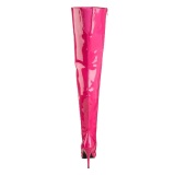 Fucsia Charol 13 cm SEDUCE-3010 Largas Botas Altas para Hombres