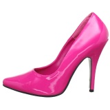 Fucsia Charol 13 cm SEDUCE-420 zapatos de saln puntiagudos