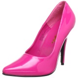 Fucsia Charol 13 cm SEDUCE-420 zapatos de saln puntiagudos