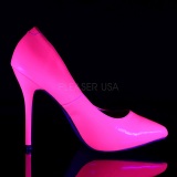 Fucsia Neon 13 cm AMUSE-20 zapatos tacn de aguja puntiagudos