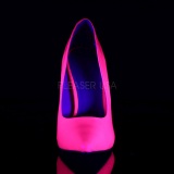 Fucsia Neon 13 cm AMUSE-20 zapatos tacn de aguja puntiagudos