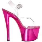 Fucsia Transparente 18 cm SKY-308 Plataforma Tacones de Aguja