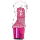 Fucsia Transparente 18 cm SKY-308 Plataforma Tacones de Aguja