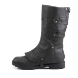 GOTHAM-105 negro botas de capitn halloween botas de hombre con hebilla