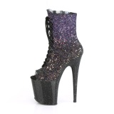 Glitter 20 cm FLAMINGO-1021OMBG peep toe botines plataforma exotic pole dance