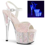 Glitter plataforma 18 cm ADORE-710UVG sandalias de tacn pole dance