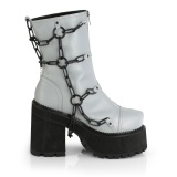 Gris Vegano 12 cm ASSAULT-66 lolita botines tacn ancho plataforma