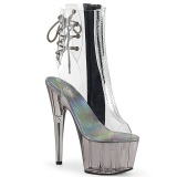 Gris transparente 18 cm ADORE-1018CT botines de striptease