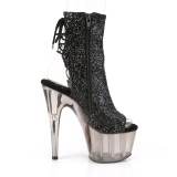 Gris transparente 18 cm ADORE-1018GT botines de striptease