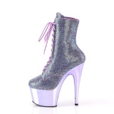 Lavanda strass botines pleaser con plataforma 18 cm ADORE-1020CHRS