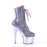 Lavanda strass botines pleaser con plataforma 18 cm ADORE-1020CHRS