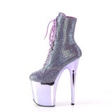 Lavanda strass botines pleaser con plataforma 20 cm FLAMINGO-1020CHRS