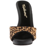 Leopardo 13 cm Fabulicious POISE-501FUR pantuflas tacn alto de tacn alto