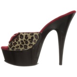 Leopardo 15 cm Pleaser DELIGHT-601-6 Plataforma Mules