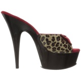 Leopardo 15 cm Pleaser DELIGHT-601-6 Plataforma Mules