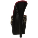 Leopardo 15 cm Pleaser DELIGHT-601-6 Plataforma Mules