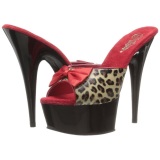 Leopardo 15 cm Pleaser DELIGHT-601-6 Plataforma Mules