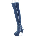 Lona 15 cm DELIGHT-3030 Botas de mujer hasta la rodilla