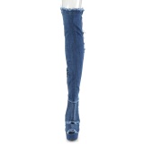 Lona 15 cm DELIGHT-3030 Botas de mujer hasta la rodilla