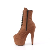 Marron Polipiel 18 cm ADORE-1020FS botines con cordones