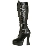 Mate 13 cm ELECTRA-2042 plataforma botas de mujer con hebillas