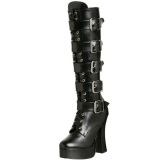 Mate 13 cm ELECTRA-2042 plataforma botas de mujer con hebillas