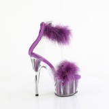 Moradas 18 cm ADORE-724F sandalias de tacn con plumas pole dance