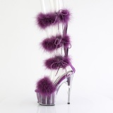 Moradas 18 cm ADORE-728F sandalias de tacn con plumas pole dance