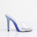 Mules Azules 11,5 cm GALA-01DMM mules con tacn alto strass